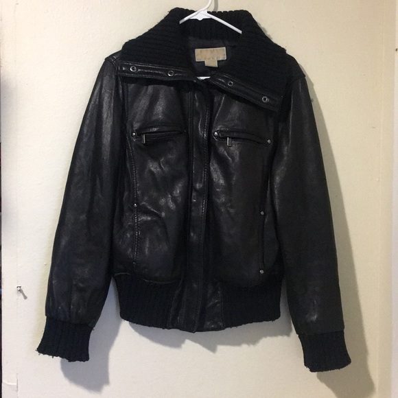 Michael Kors Jackets & Blazers - MICHAEL KORS black leather jacket(Lg)